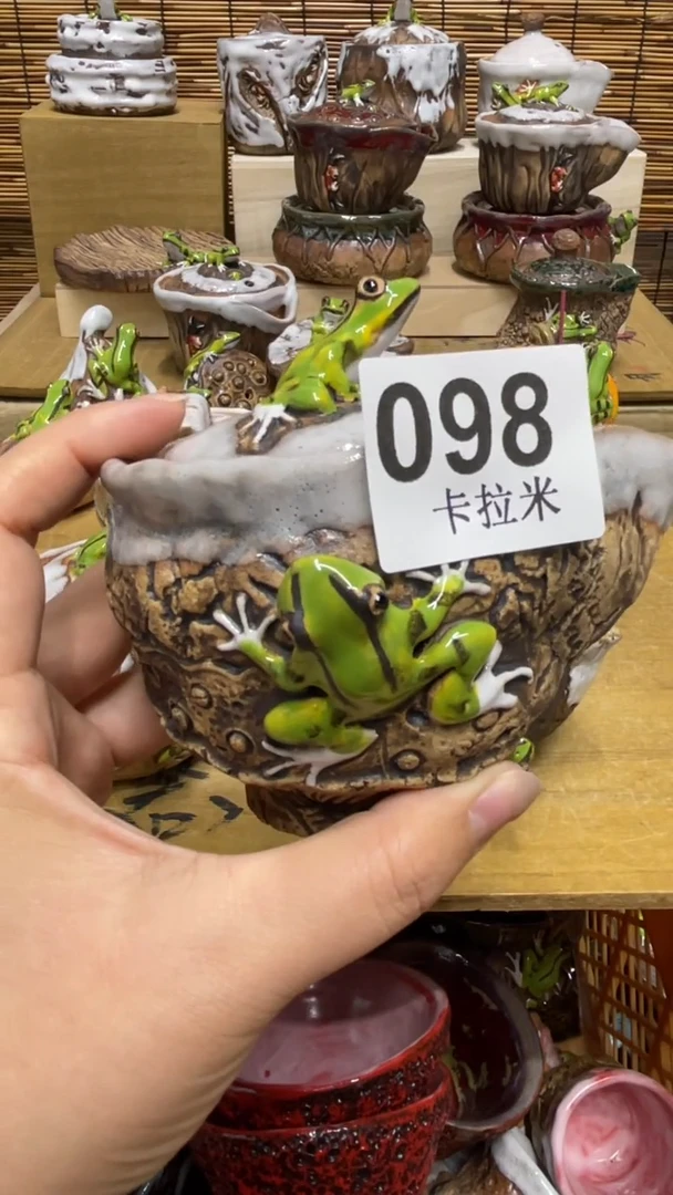 梧***创098精美粗陶手工柴烧