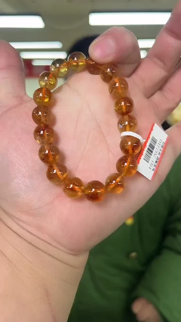 【闪购商品】黄晶手链未镶嵌天然手串多样性发一10mm