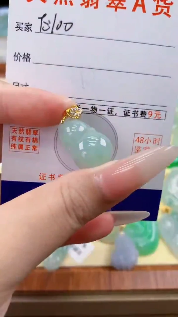 颈饰未镶嵌翡翠天然A货翡翠挂件