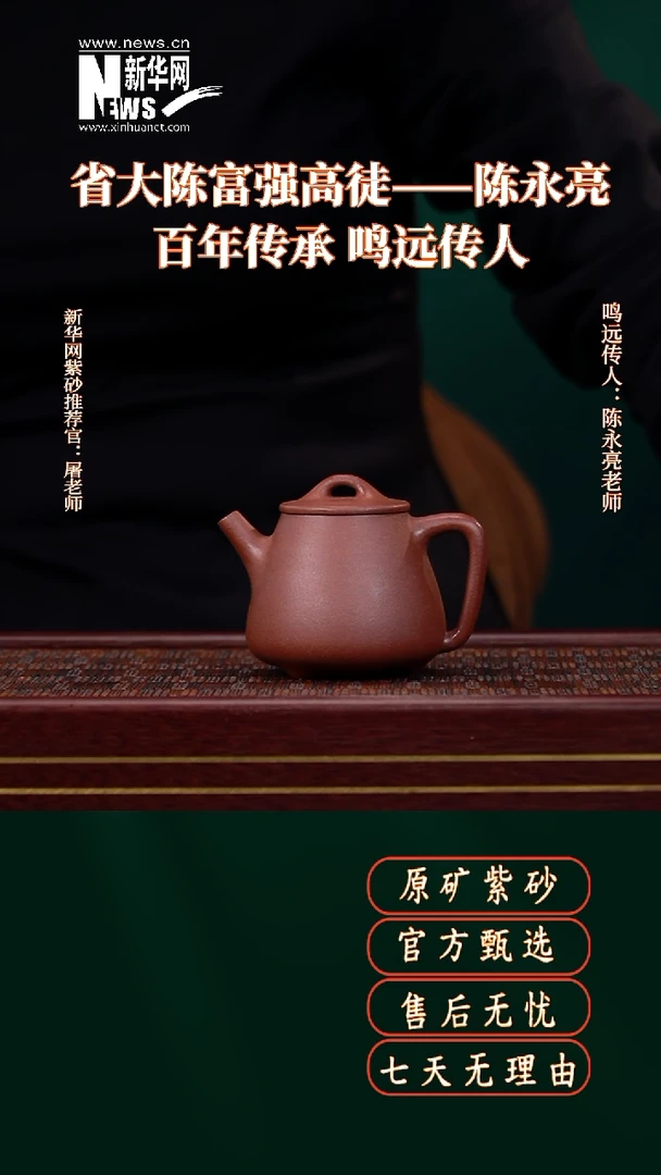 茶壶紫砂WQC桃花紫泥高石瓢