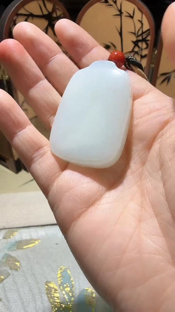 颈饰未镶嵌和田玉俄料和田白玉面包无事牌GYDNM00HNMFZ