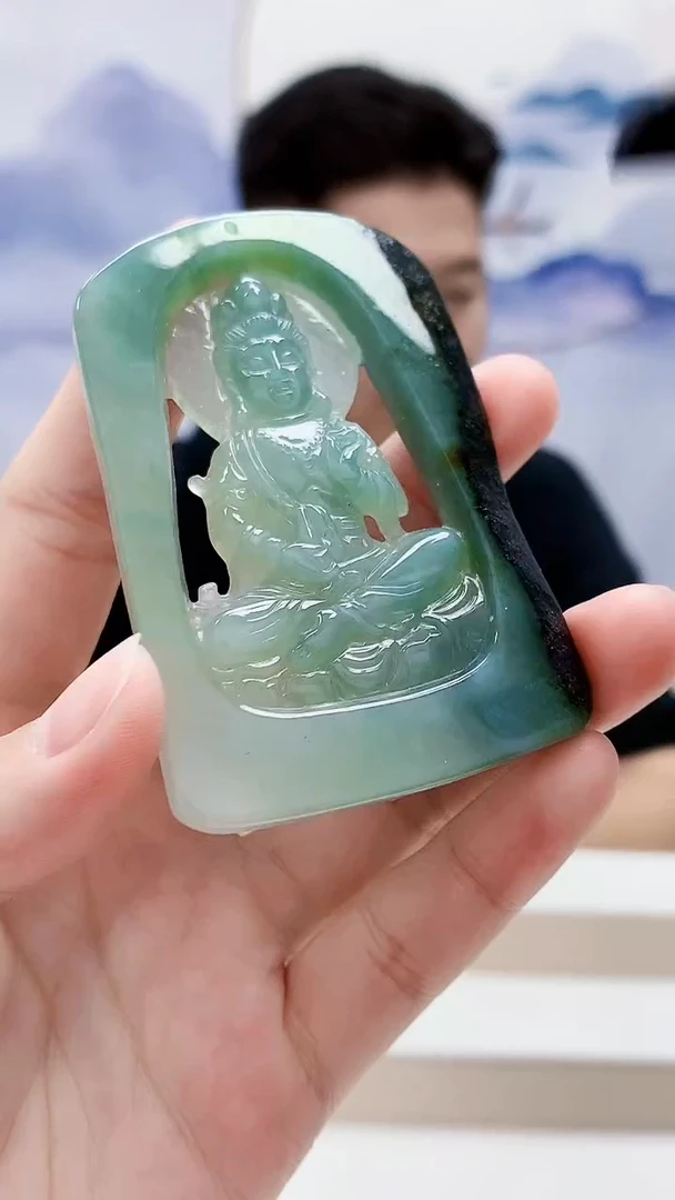 未镶嵌定制翡翠4917lr-毛货挂件13