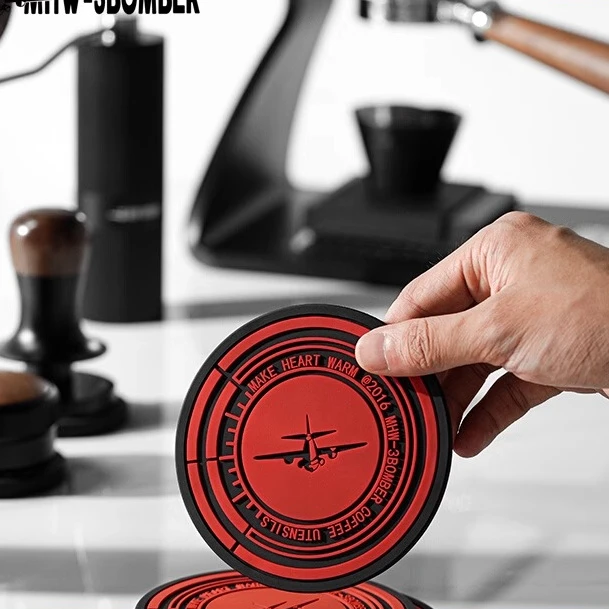 MHW-3BOMBER轰炸机 摩卡壶硅胶隔热垫 防烫 咖啡杯垫 粉锤收纳垫
