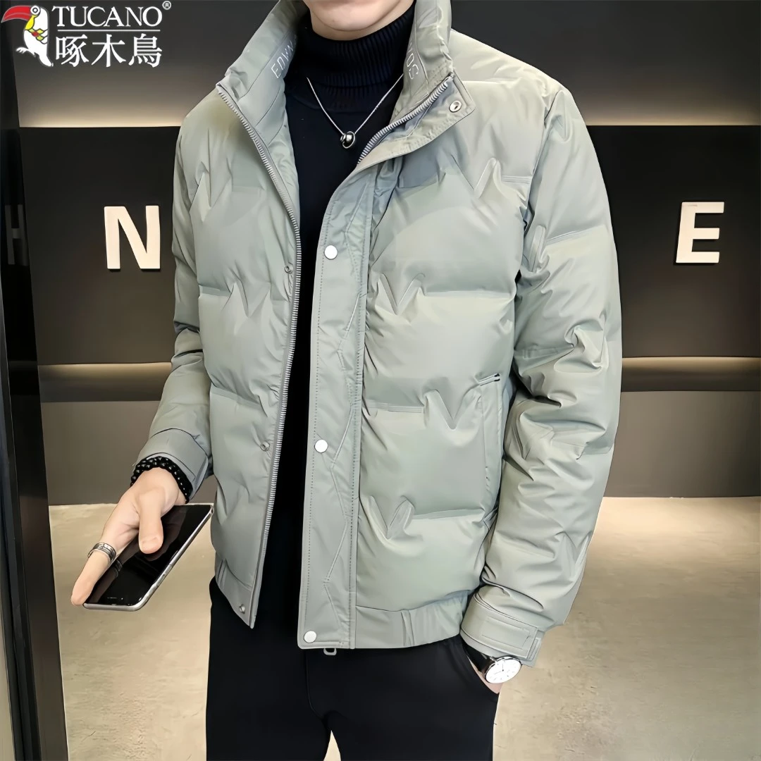 TUCANO/啄木鸟男士防寒服轻薄保暖休闲精致立领冬季潮流时尚外套