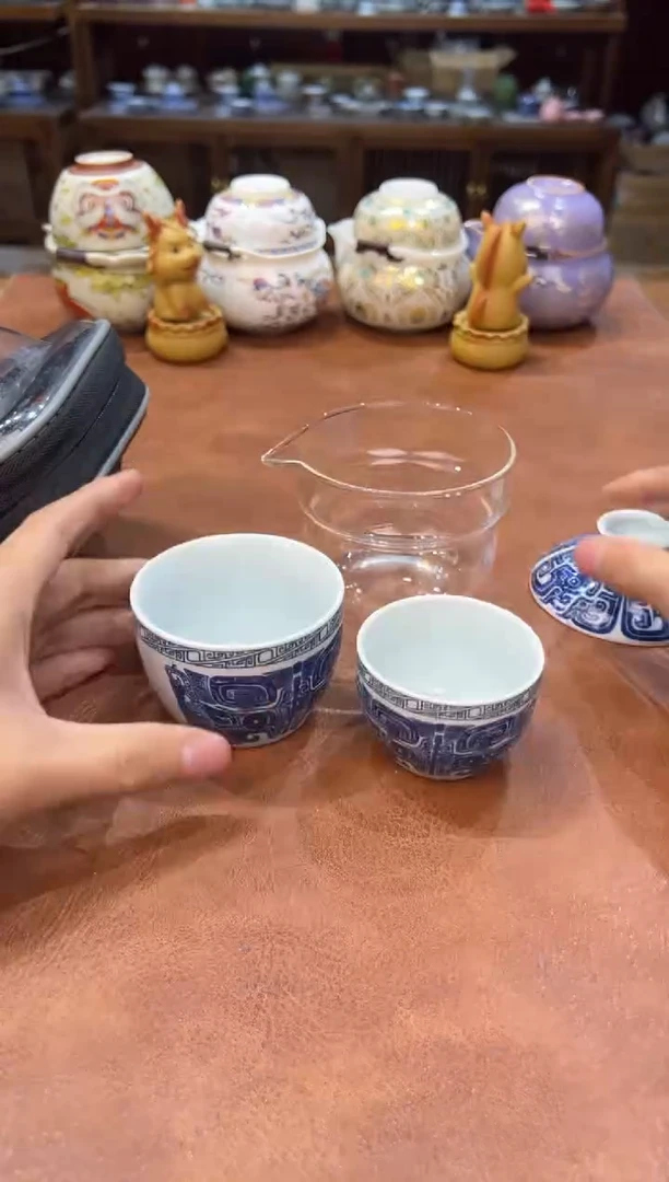 真的很便宜会开片的旅行茶具