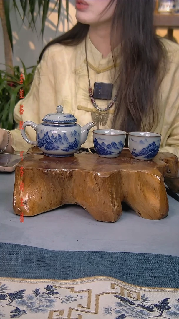 简装家用款3件套 老陶泥开片纹陶瓷茶具