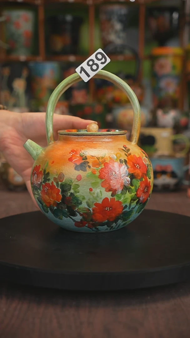 紫砂油画手绘釉下彩189