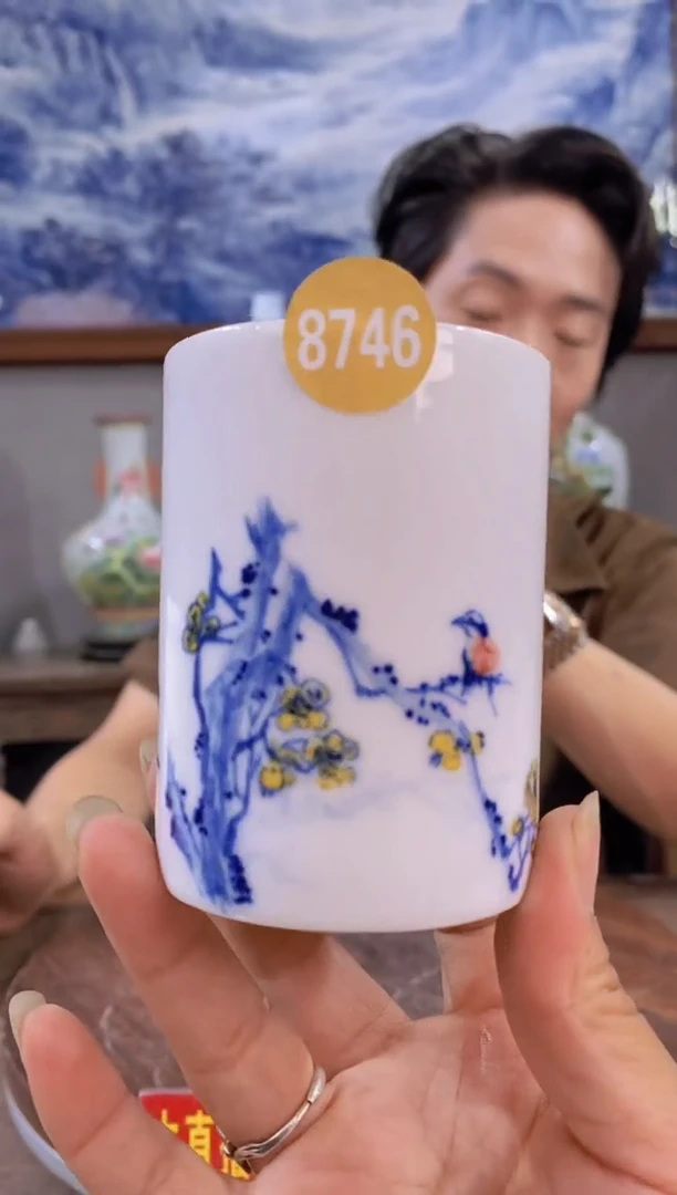 吴义松陶瓷联盟手绘陶瓷编码：8746
