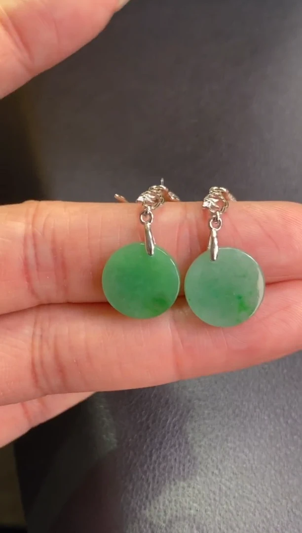 颈饰银S925镶嵌翡翠净货17287