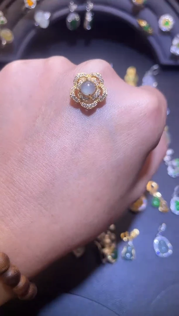 吊坠(不含链)银S925镶嵌翡翠1