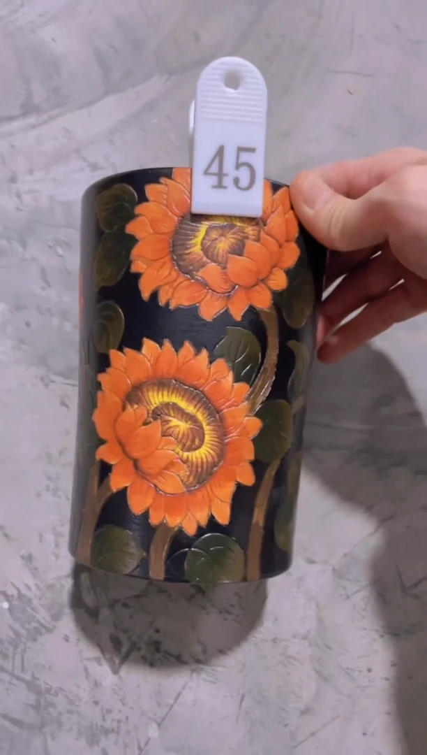 摆件45陶花岛花盆罐—手工痕迹默认，大小会有1-2公分误差