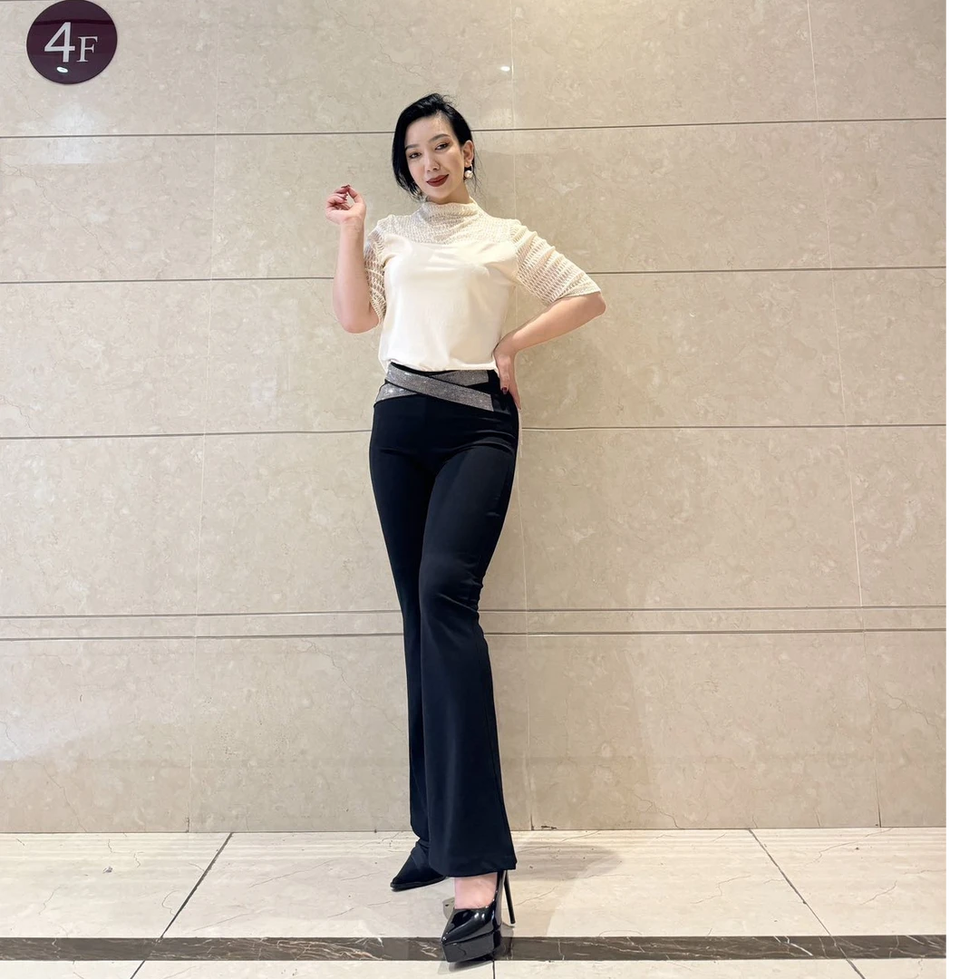 夏装闪闪亮丝T恤短袖女性感镂空重工镶钻针织衫洋气百搭上衣小衫