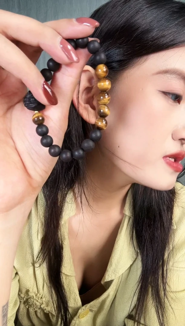 未镶嵌降真香手串勇气大爆发醒狮降真香单圈