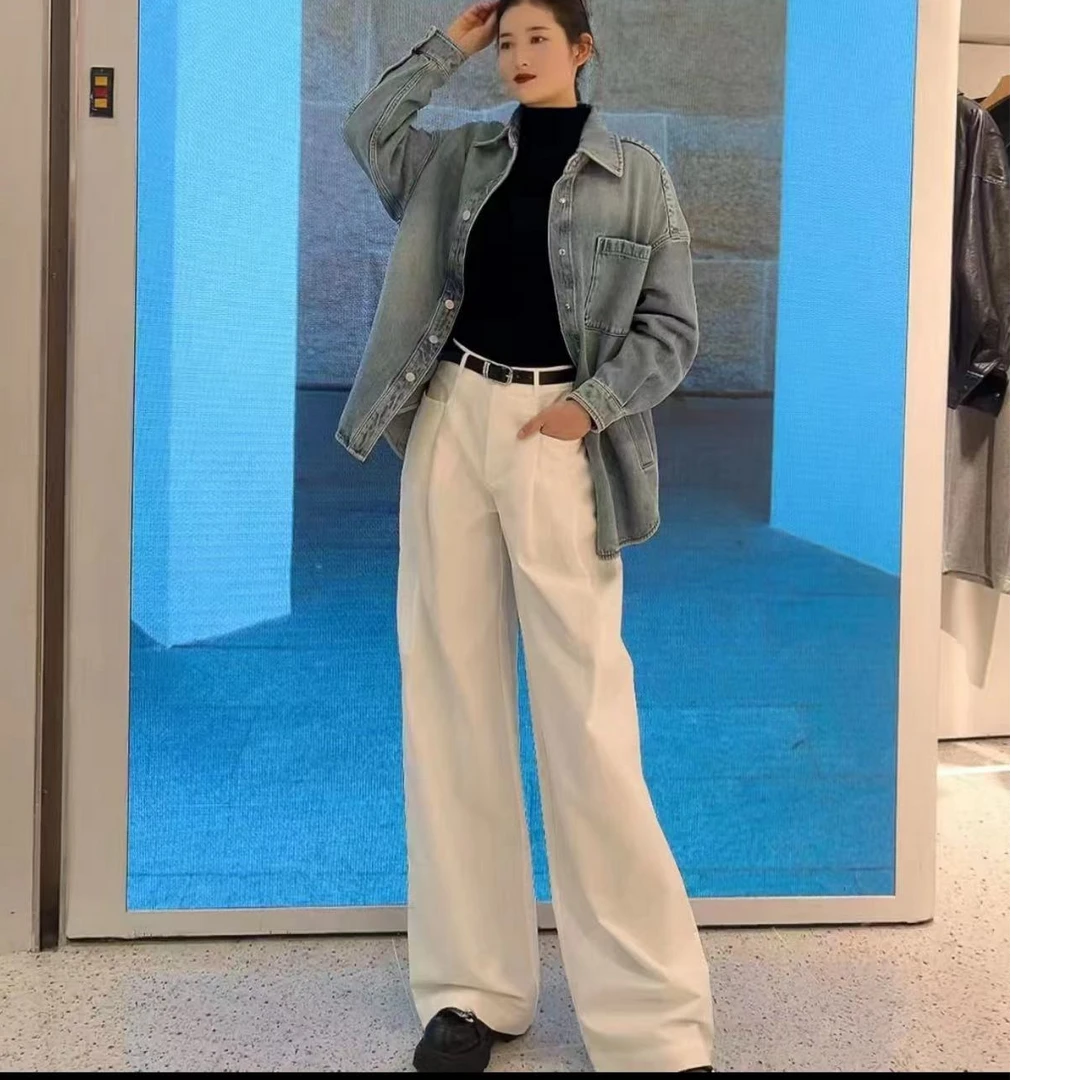 2025直筒衬衫休闲宽松牛仔长袖韩版1060潮流春季