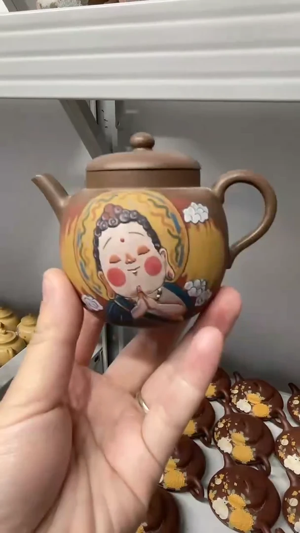 茶壶紫砂段泥小和尚壶