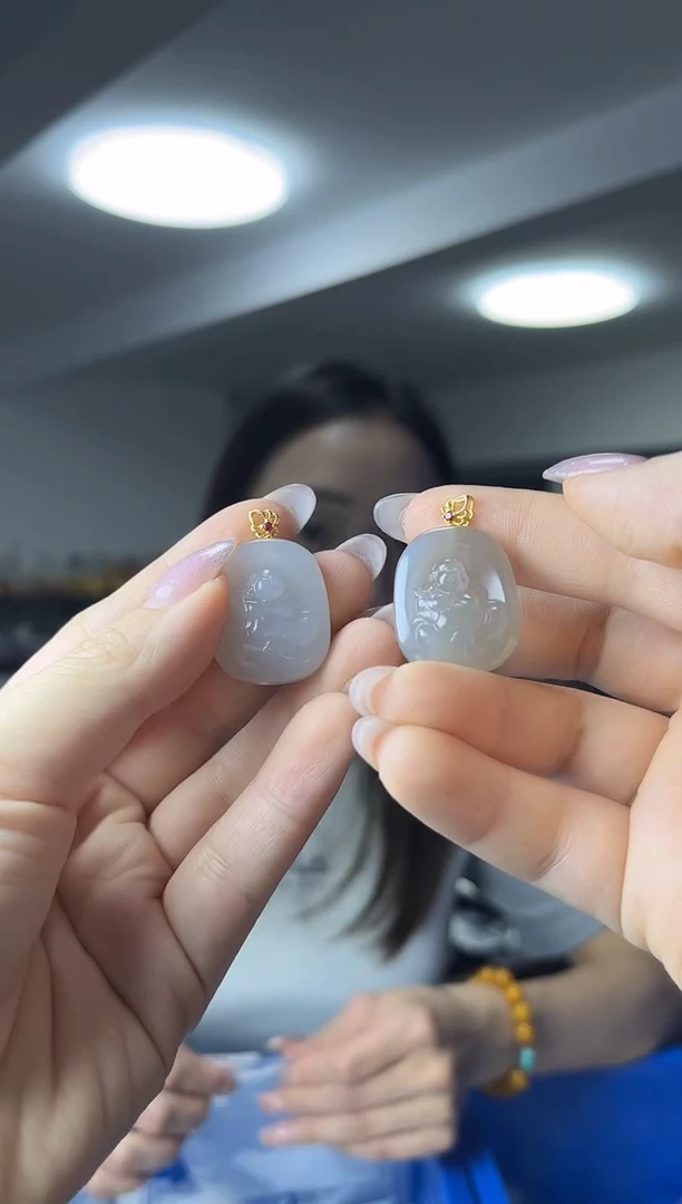 颈饰银S925镶嵌和田玉（多样性发一件）