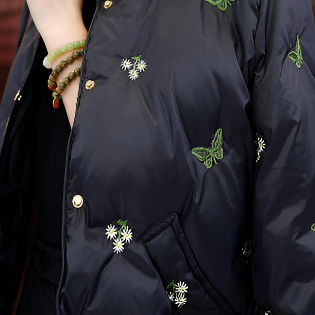 【甄选大朵鸭绒】2025杭州原版正品保暖气质减龄修身羽绒服ZF-R079