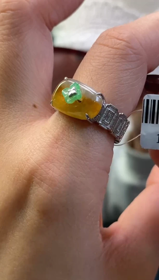 颈饰银S925镶嵌翡翠净货15817