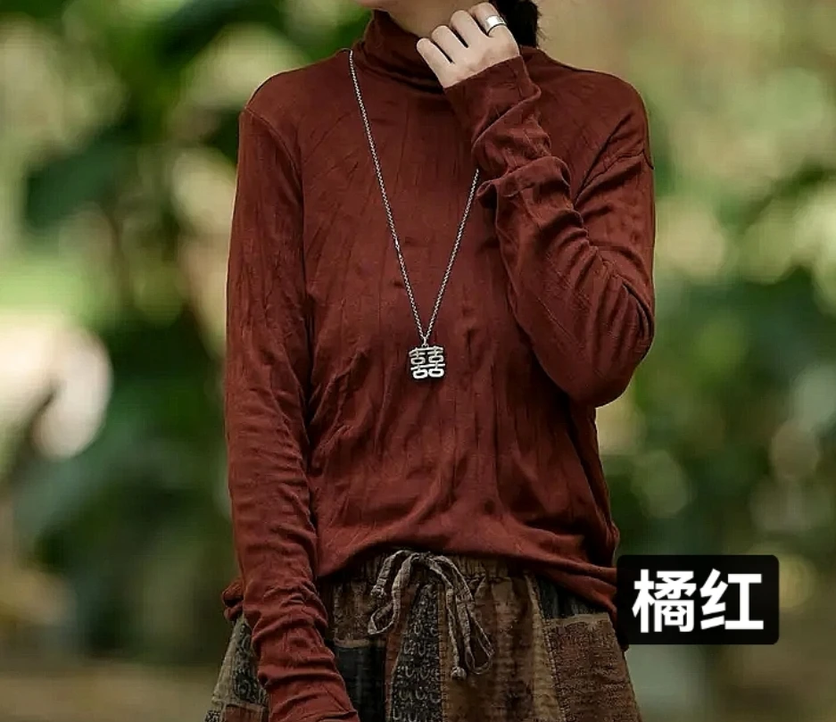 8229古家百搭复古舒适高领衫67.120