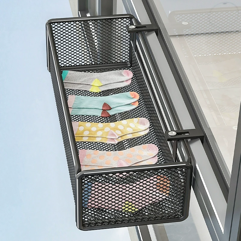 阳台护栏衣架晾袜子神器窗框晾衣架窗台外晒东西专用挂钩凉鞋架子