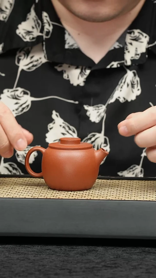 茶壶紫砂五堂 金刚小方丈-朱泥