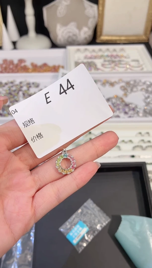 珠宝奇石银S925镶嵌碧玺多样性发一E44