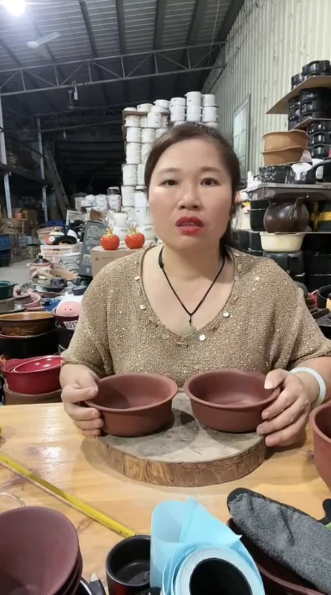 瑕疵小号紫砂内胆2个不圆色差