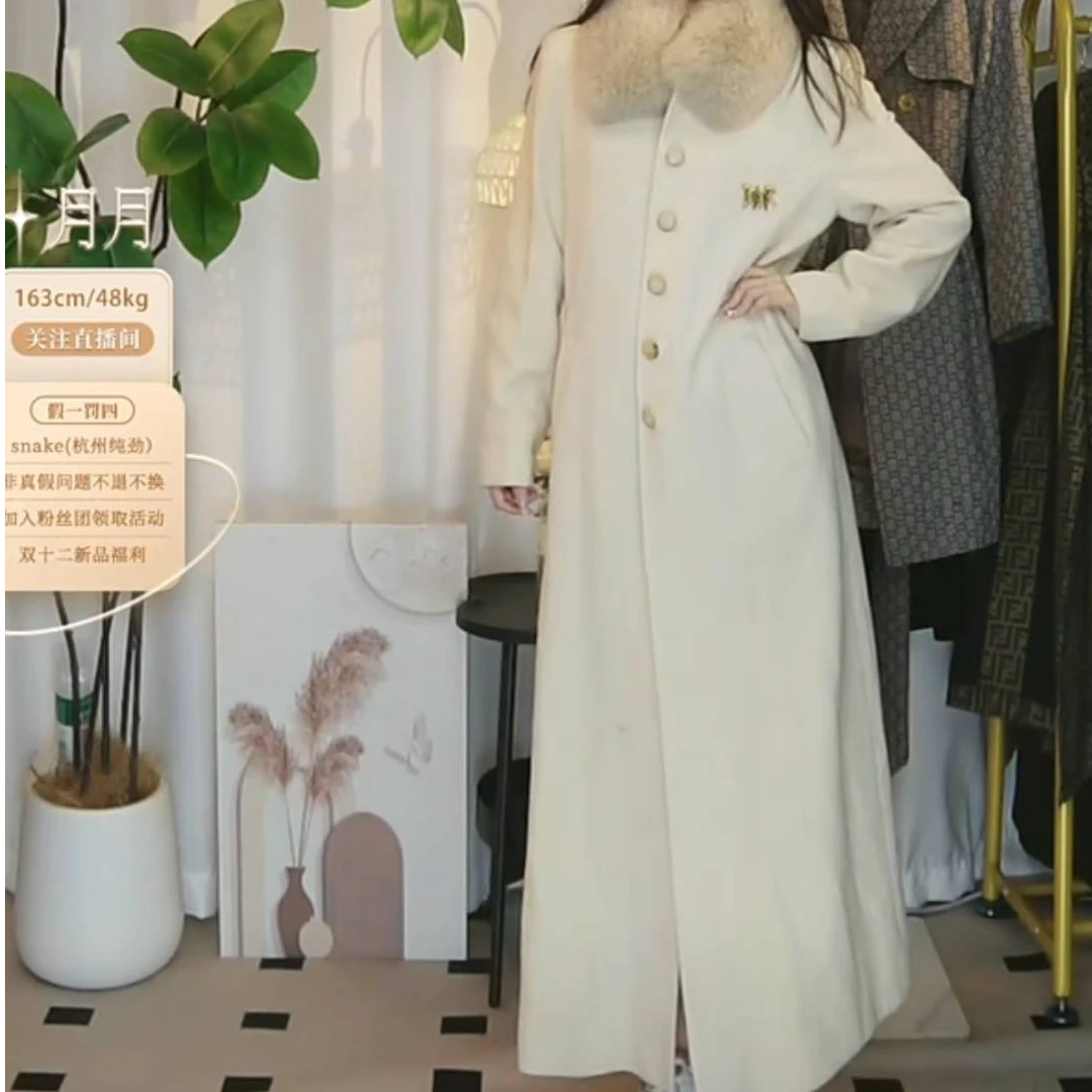 95新 DIOR/迪奥 长款毛领大衣外套/fy5072