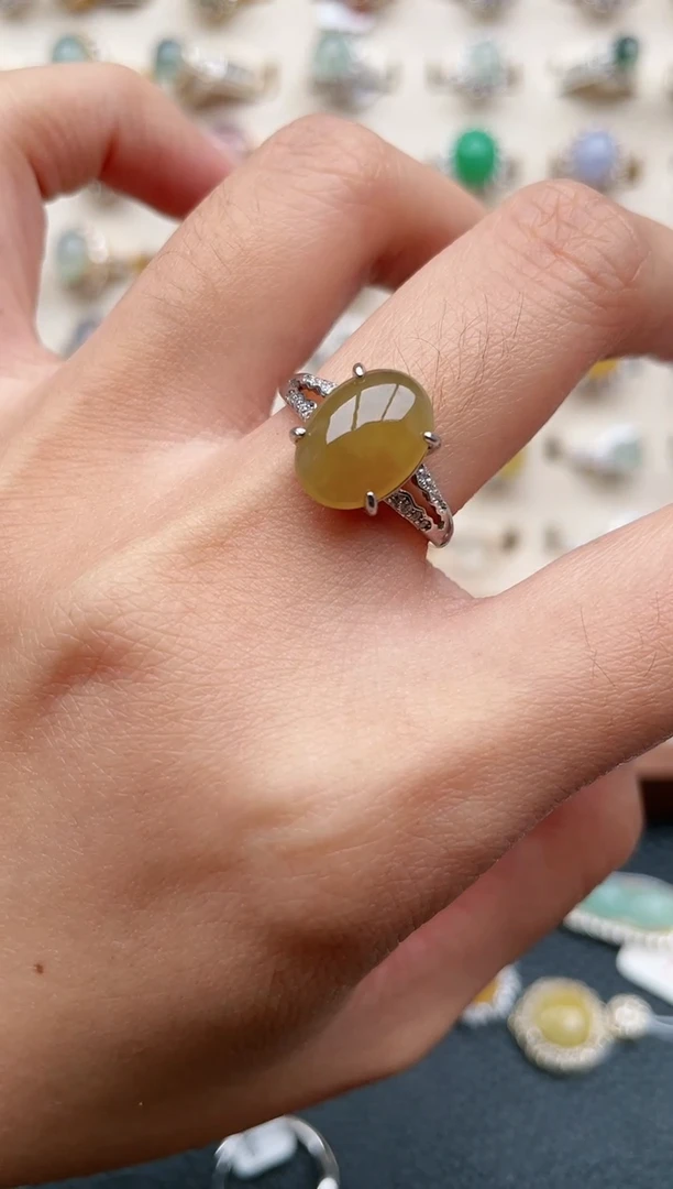 【闪购商品】翡翠戒指银S925镶嵌1111