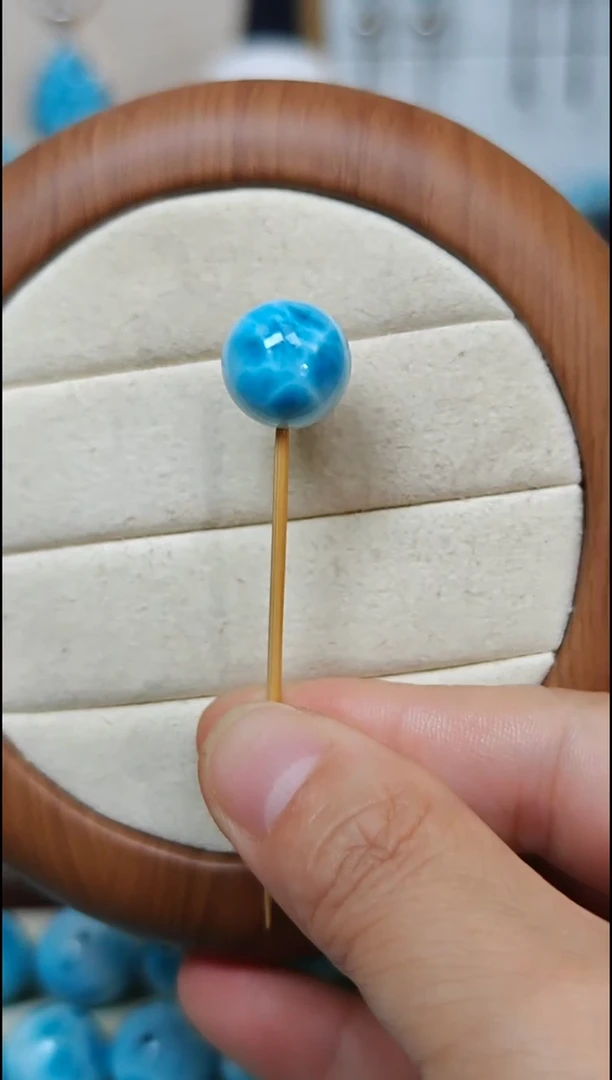 针钠钙石（海纹石）未镶嵌珠宝半成品珍****o多样性发其一