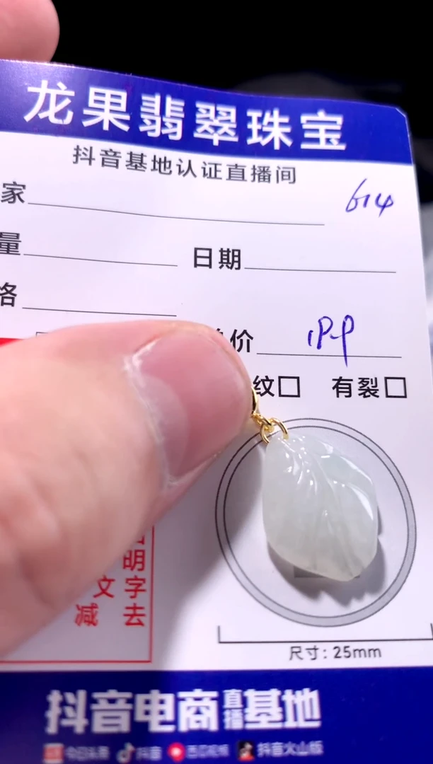 颈饰未镶嵌翡翠随形叶子614