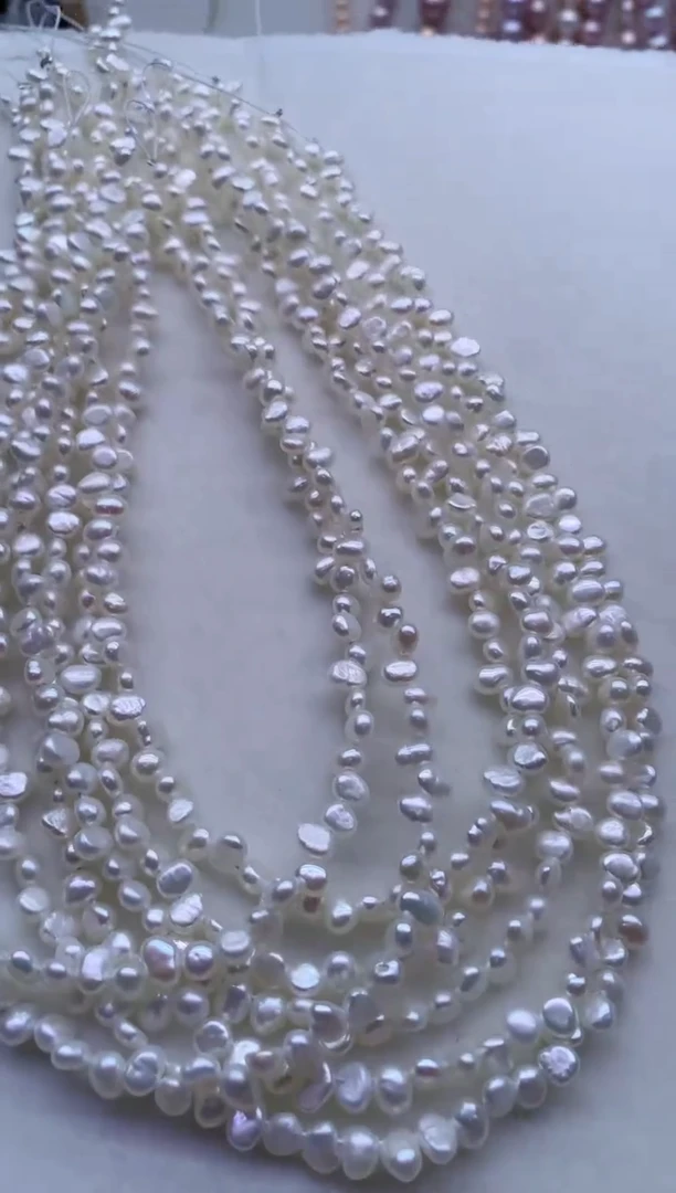 未镶嵌淡水珍珠裸珠无扣头多样性发其一，非无暇