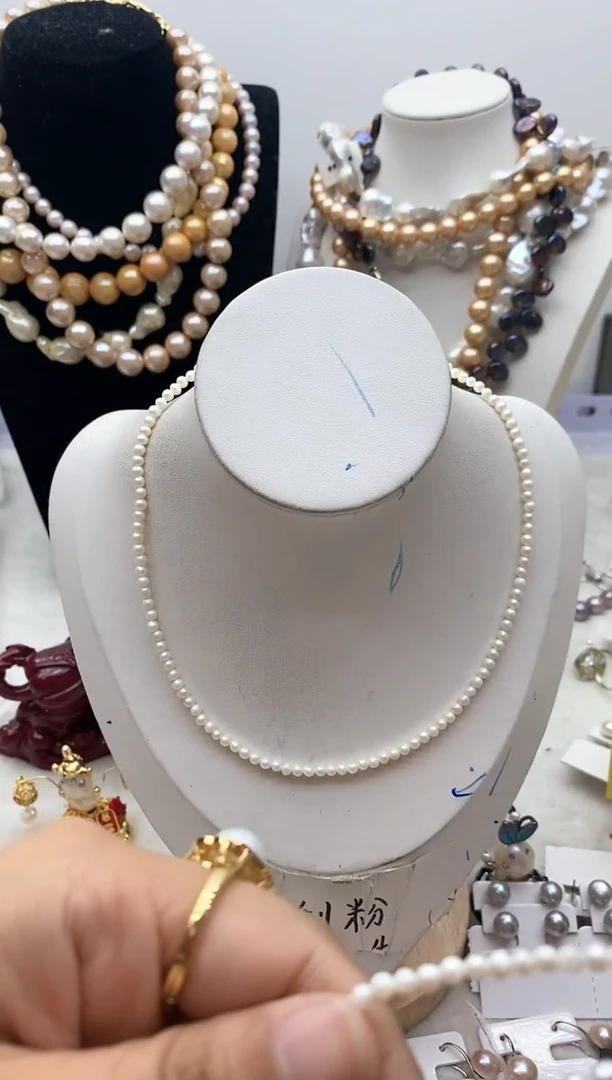 【闪购商品】淡水珍珠颈饰钛钢80