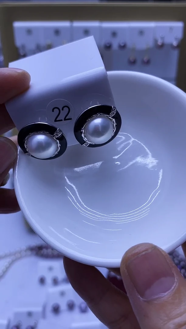 未镶嵌耳饰淡水珍珠22