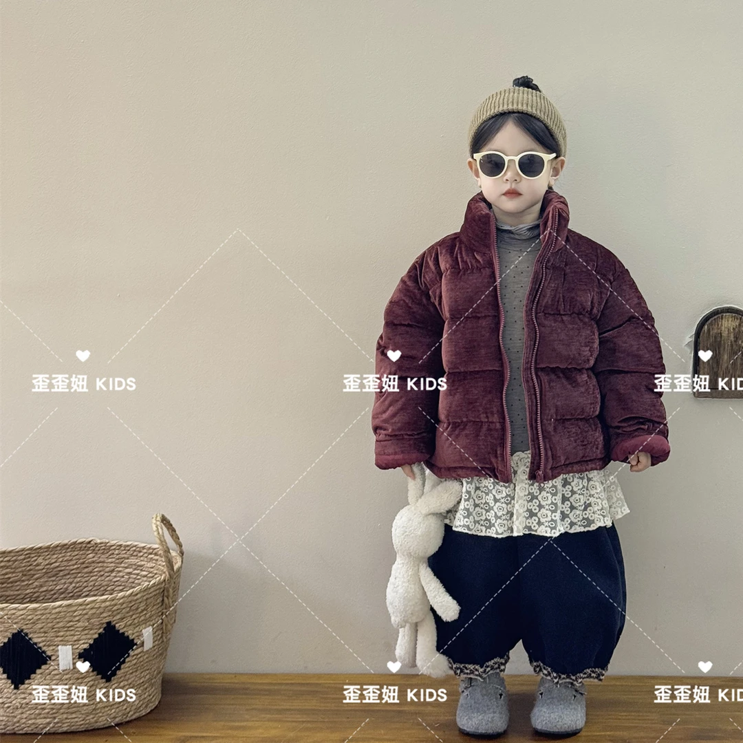 【歪歪妞童装】7805女童宝宝新年喜庆圣诞加厚保暖棉服棉衣