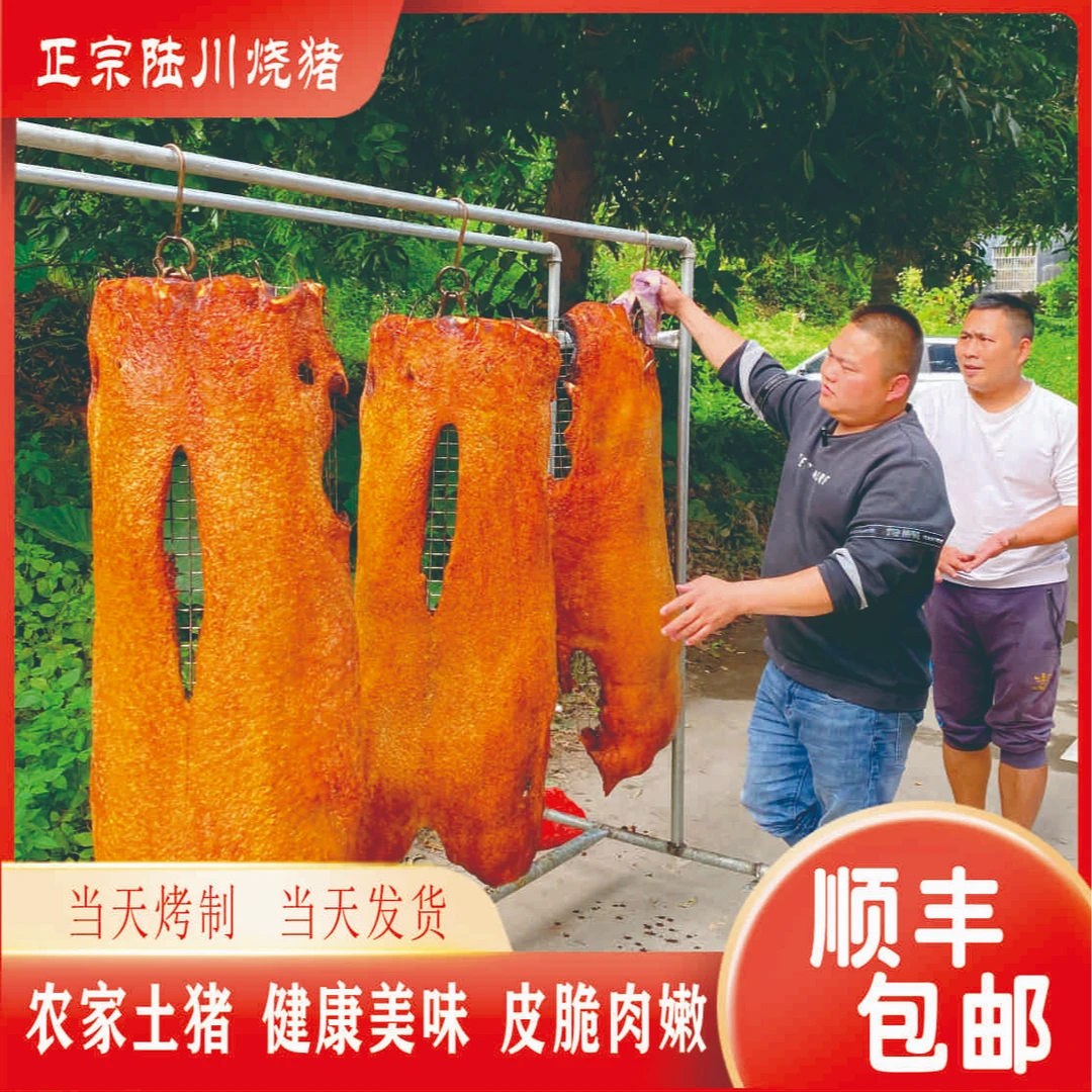 正宗广西陆川脆皮金猪  陆川土猪新鲜烤制   顺丰冷链发货