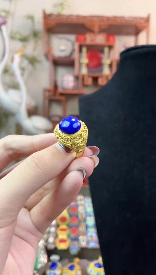 非遗手工花丝镶嵌戒指