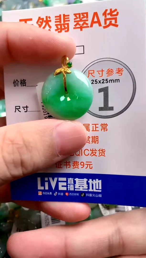 颈饰18K金镶嵌翡翠0298404287