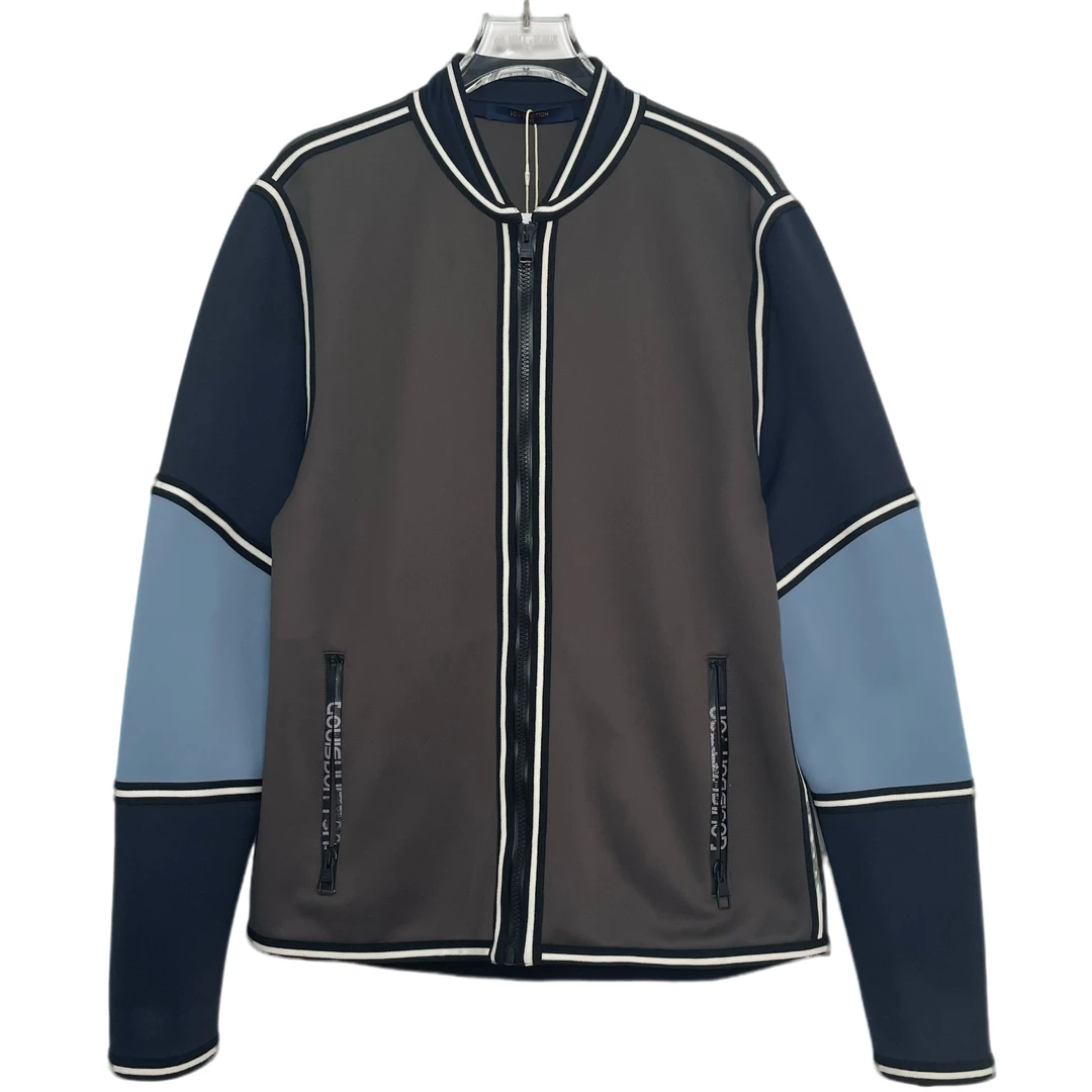 99新 LouisVuitton/路易威登 LV蓝棕拼接拉链夹克L码 M码  CS