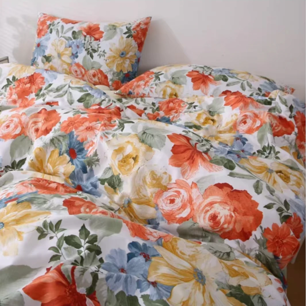 2.5米牡丹花纯棉床单加厚舒适亲肤柔软