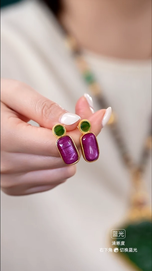 颈饰未镶嵌红宝石耳钉13