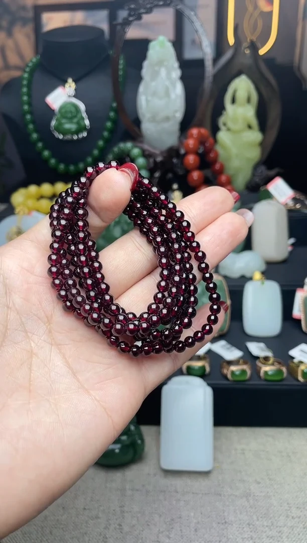 【闪购商品】石榴石颈饰未镶嵌项链