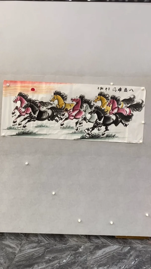 国画李新社八骏雄风