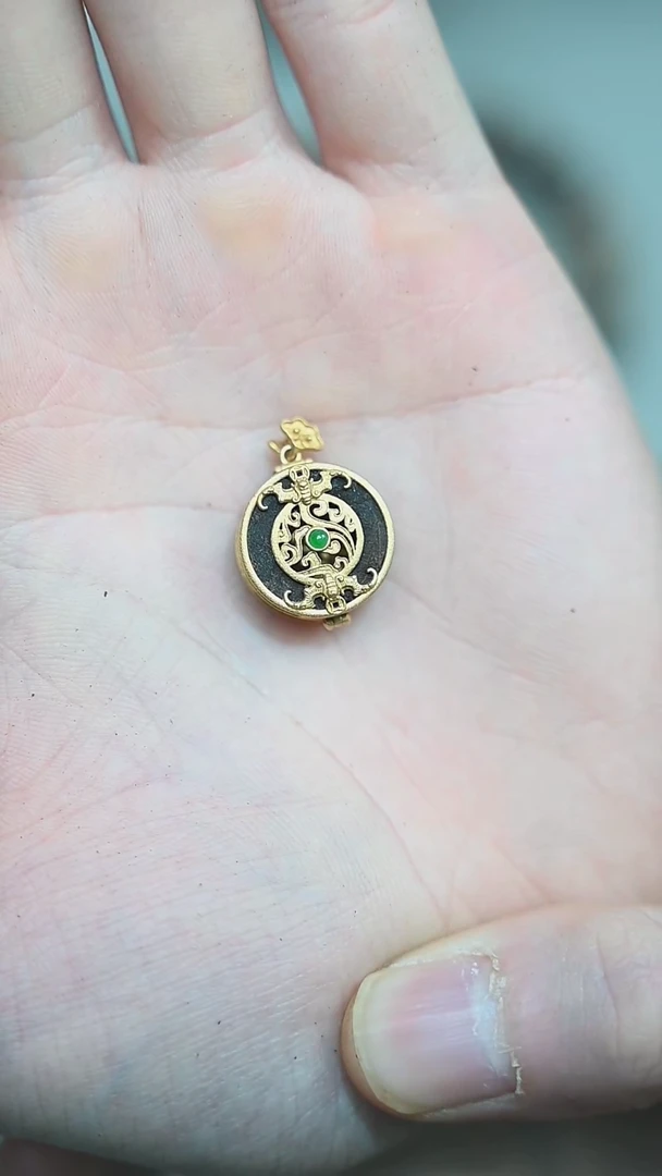 沉香手把件奇楠沉香圈圈香囊4.2g