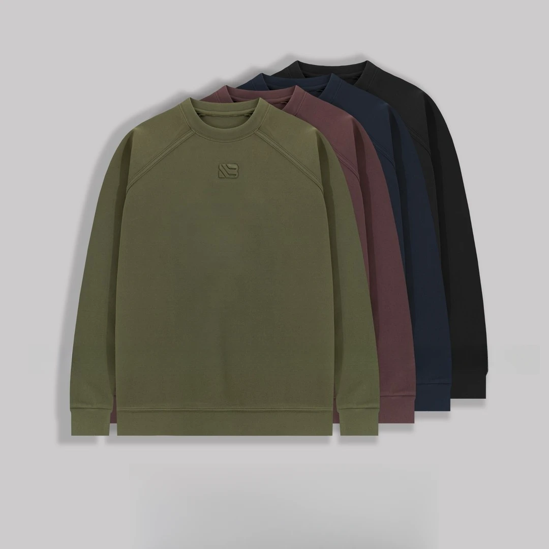 冬季重磅锁温保暖双面绒钢印字母基础款百搭打底卫衣25310#4075