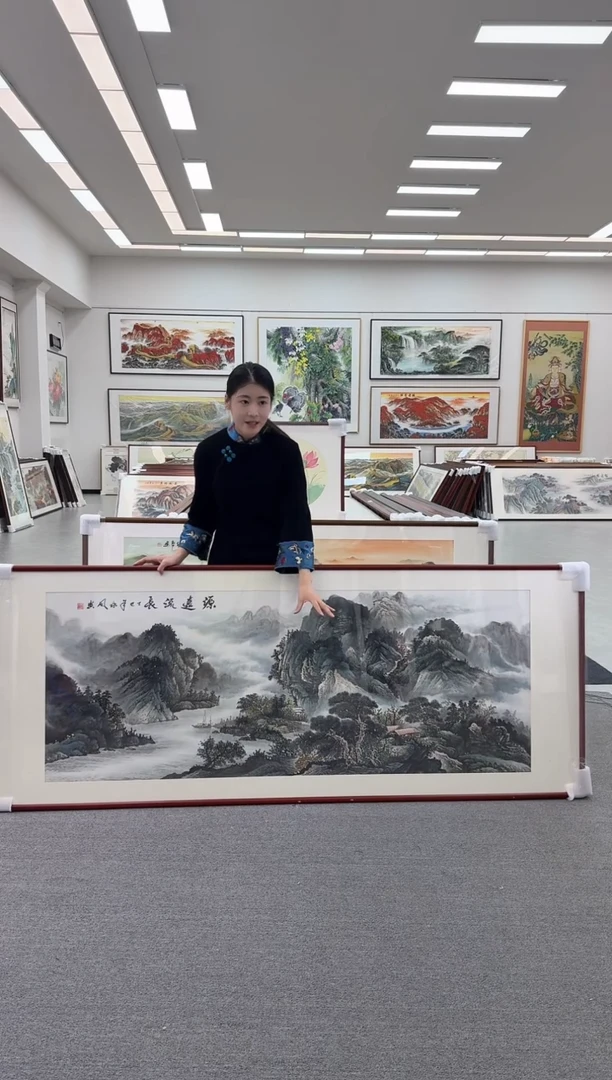 国画手绘  源远流长  219*88