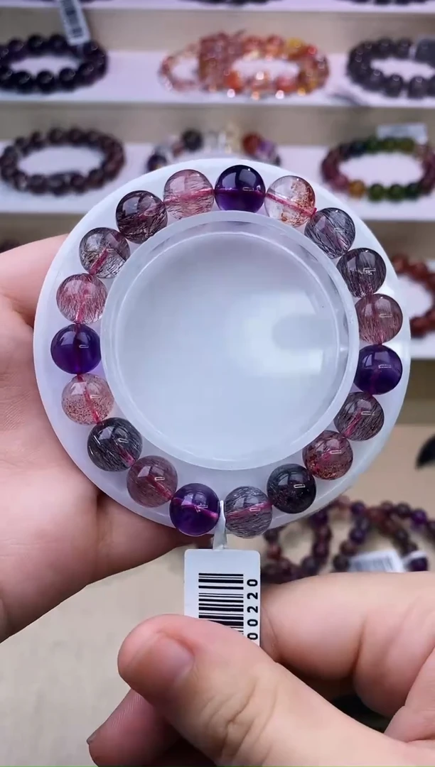 水晶手链未镶嵌黑加仑超七单圈10m+