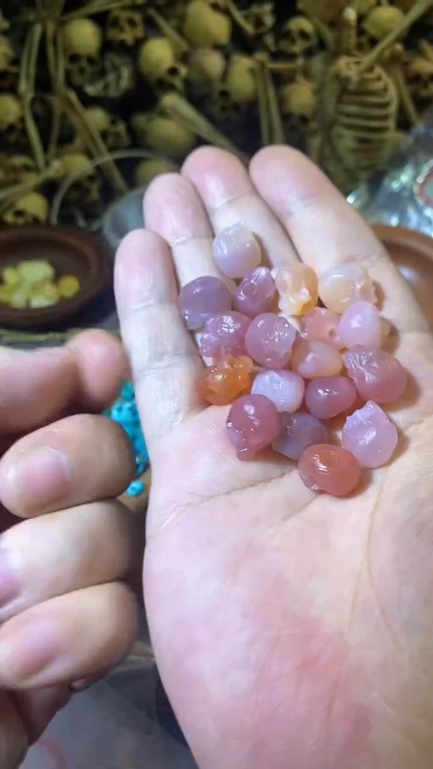 【闪购商品】玛瑙/玉髓颈饰未镶嵌2粉糯半竖对耳9 多样性发货发其一