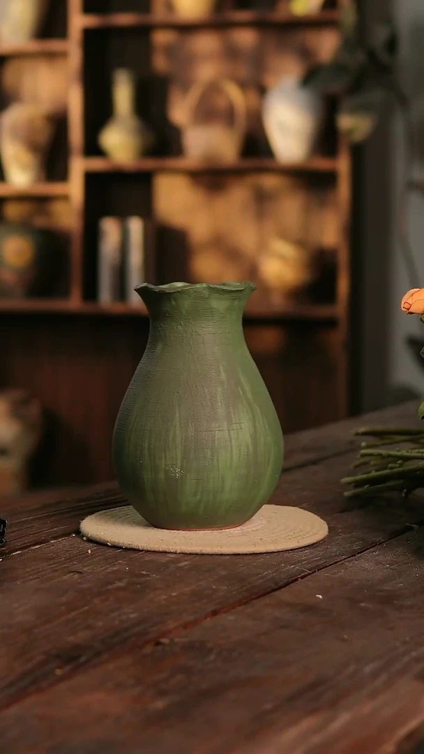 摆件16-372 陶瓷花器高24口径10