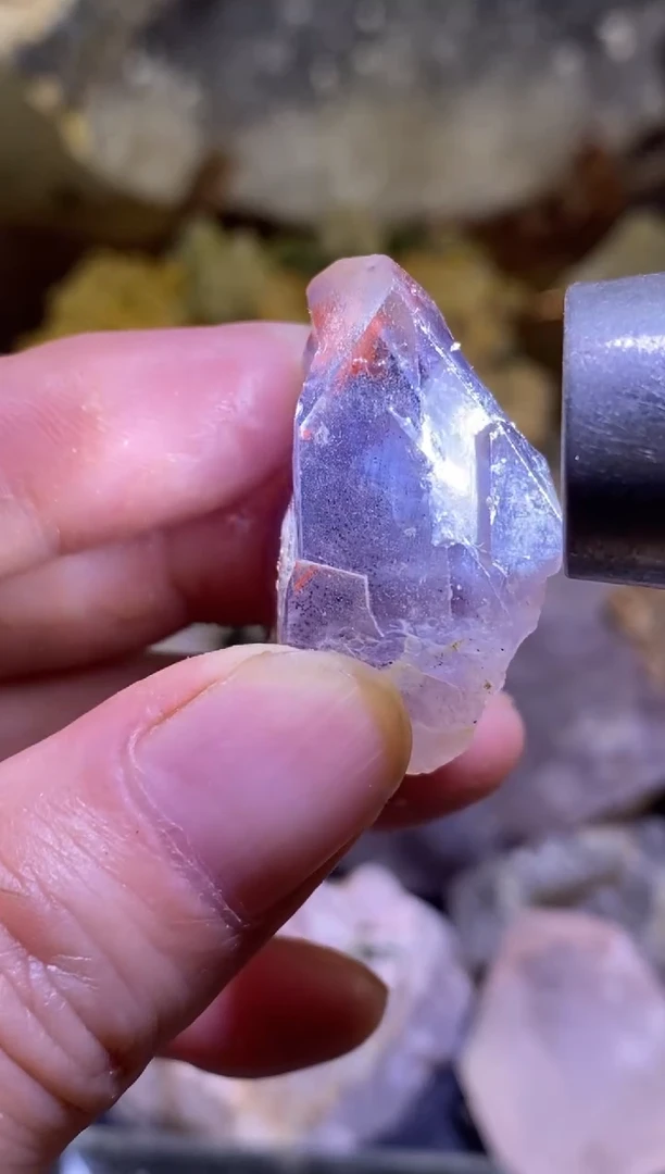 未镶嵌珠宝半成品水晶81号蓝针+红隐山+四川美姑超七花园水晶